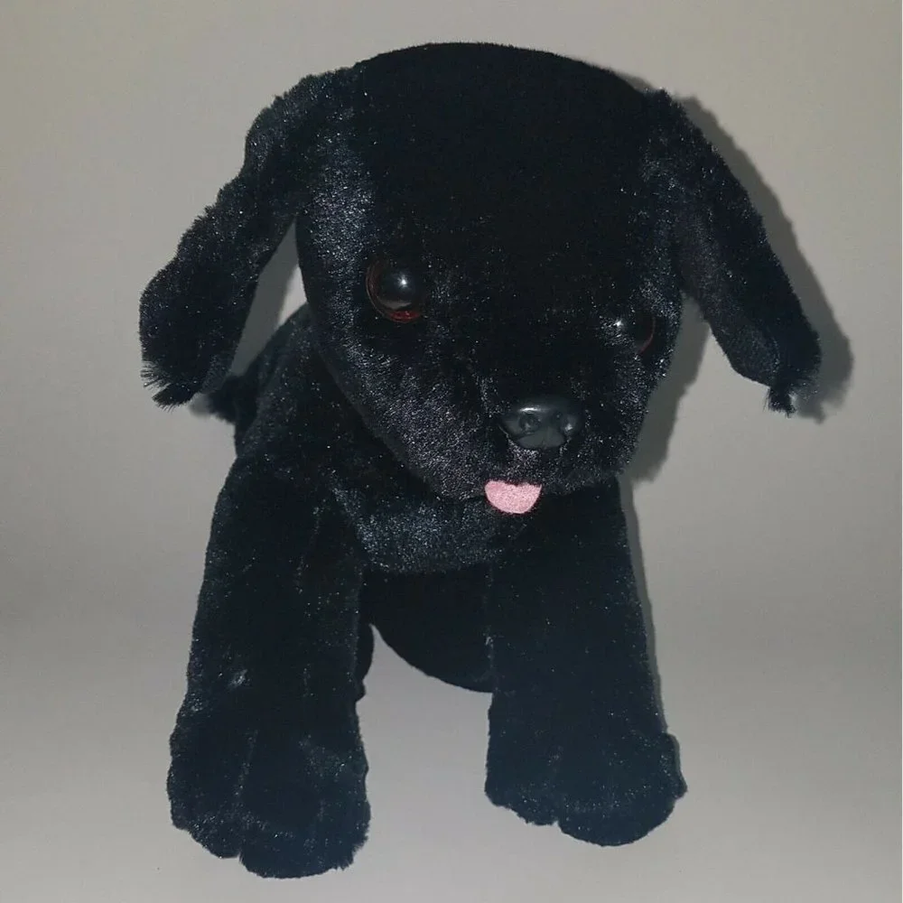 Melissa & Doug Black Lab Puppy Dog Plush Labrador Retriever Brown Vest Service